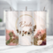 Tumblers for boho bridal shower
Flat lay of wedding tumblers and dried florals
Set of bridal tumblers on outdoor table

